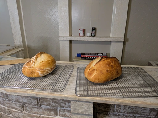 just bread on a counter 