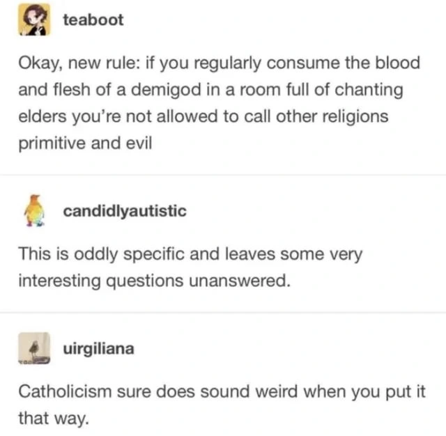 Oddly specific